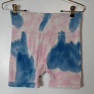 No Boundaries Athletic Shorts Size Medium 7-9 Juniors Kids Pink Tie-Dye Shorts